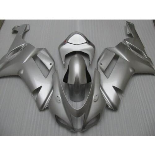 Motorcycle Fairing kit for KAWASAKI Ninja ZX6R 636 07 08 ZX 6R 2007 2008 zx6r 07 08 ABS Silver Fairings set+gifts KG14