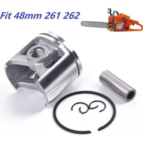 Heavy Duty 48mm Piston Kit Piston Ring Pin Fit For Husqvarna 261 262 262XP Chainsaw Engine Cylinder Replace Part 503531172