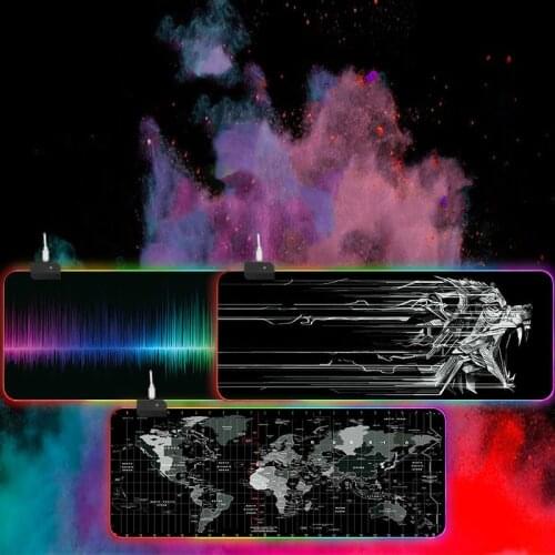 Gaming Mouse Pad RGB Mouse Pad Gamer Computer Mousepad RGB Backlit Mause Pad Large Mousepad XXL for Desk Keyboard LED Mice Mat