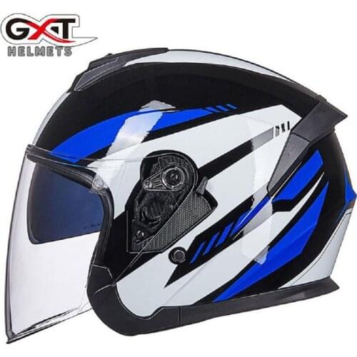 GXT G703 dual visor dirt biker motorcycle helmet men electric MOTO bicycle scooter safety helmet headpiece