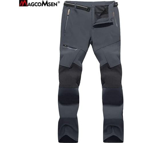 MAGCOMSEN Mens Tactical Cargo Work Pants with Zipper Pockets Outdoor Sports Hiking Trekking Fishing Pants Male Casual Trousers