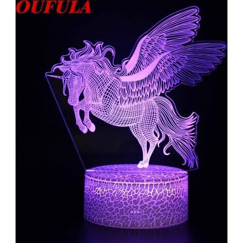 Night LED Lights Novelty 3D lamp Cute Toy Gift 7 Color Abstract Artist Graphics Cartoon Atmosphere Lamp For Children Kids Room