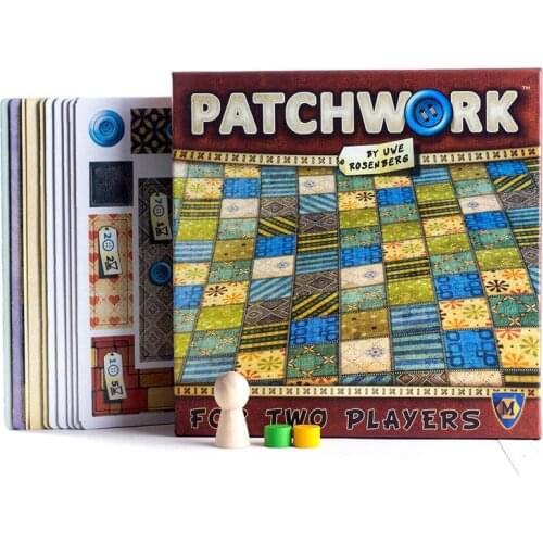 New Patchwork Board Game For Two Players Funny Party Games Paper Cards Chinese/English Version