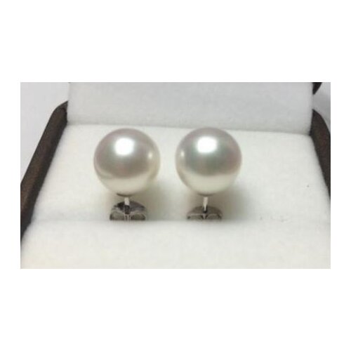 New Favorite Pearl Jewelry Round AA 8-9MM White Akoya Pearls Earrings S925 Silver Stud Jewelry Wedding Party Women Girl Gift