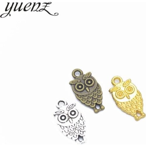 YuenZ 20pcs 4 Colors Antique bronze owl Charms Pendant for DIY Jewelry Making Necklace Earrings Bracelet Accessories D134