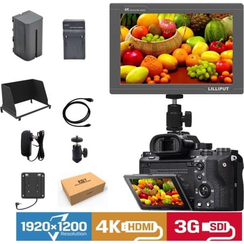 Lilliput FS7 7 Inch IPS 3G-SDI Monitor 1920x1200 4K HDMI Camera Field Monitor with Battery Peaking Focus False Color