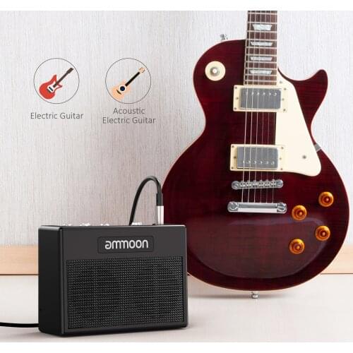 Portable Guitar Amplifier Amp 5 Watt Built-in Multi-effects 80 Drum Rhythms Support Tuner Tap Tempo Aux Input Headphone Output