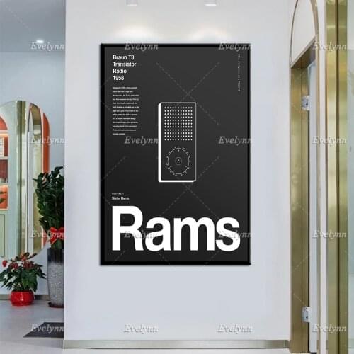 Dieter Rams Helvetica Poster, Black And White, Modern Canvas, Wall Art, Industrial Design,Home Decor Print Unique Gift