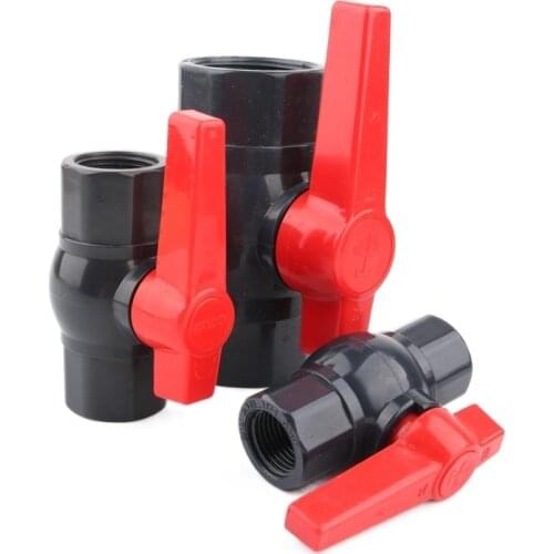 1pc PVC 1/2 3/4 1" Female Thread Ball Valve Garden Irrigation Water Pipe Control Vlave Aquarium Fish Tank Tube Valve
