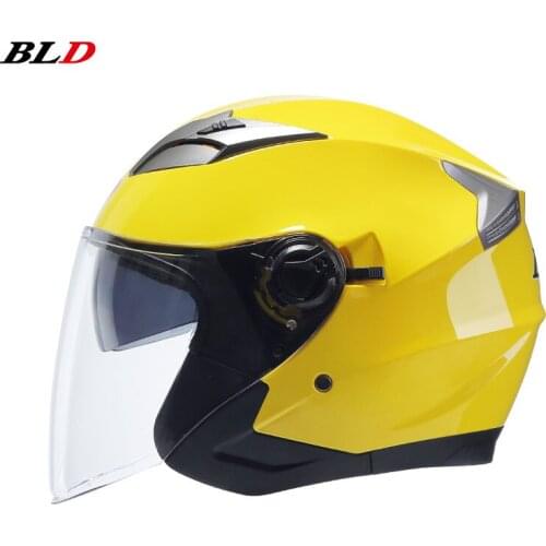 Half Face ABS Motorbike Motorcycle Helmet Electric Bike Safety Double Lens Helmet Moto Casque for Women Men Casco Moto