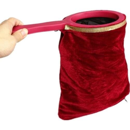 Magic Red Universal Empty Tool Tricks Change Bag Beginner Magician prop Make Things Appear or Disappear Color Random Gag Kid Toy