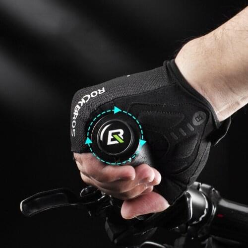 ROCKBROS Cycling Gloves Half-finger Summer Men Women Road Mountain Bike Sports Gloves Shockproof Breathable Bicycle Equipment