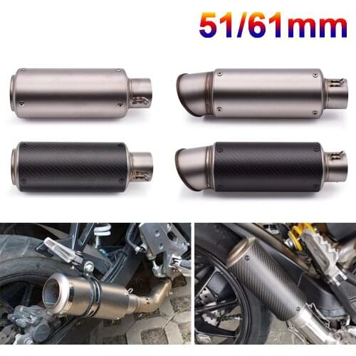 51mm 60mm Motorcycle pipe exhaust with DB killer Exhaust Pipe Muffler For Ducati SS 1000 900 Monster 900 M1000S S4/S4R Honda