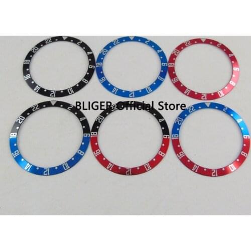 High quality 39.5mm Black Blue Red Alloy Watch Bezel Insert Fit For 41mm Mens Watch B14A