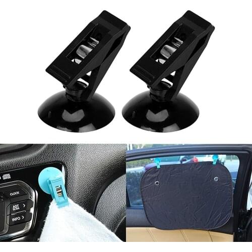 2 Pcs Car Ticket Clip with Suction Sucker Auto Cards Clips Holders For Sun Shade Curtain Cloth Window Mount Auto Accessoris