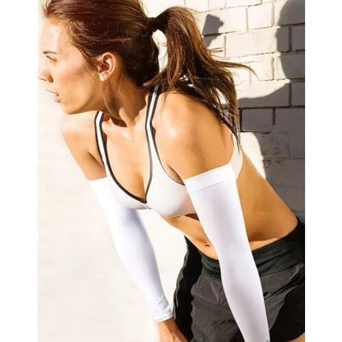 1 Pair Arm Sleeves Summer Sun UV Protection Ice Cool Cycling Running Fishing Climbing Driving Arm Cover Warmers for Men Women