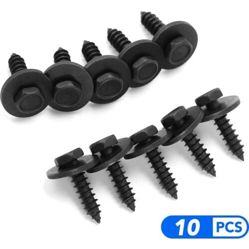 10pcs Car 4.8x19mm Self-Tapping Screws for toyota peugeot 406 tiguan mk2 renault kadjar vw eos vw t4 passat b7