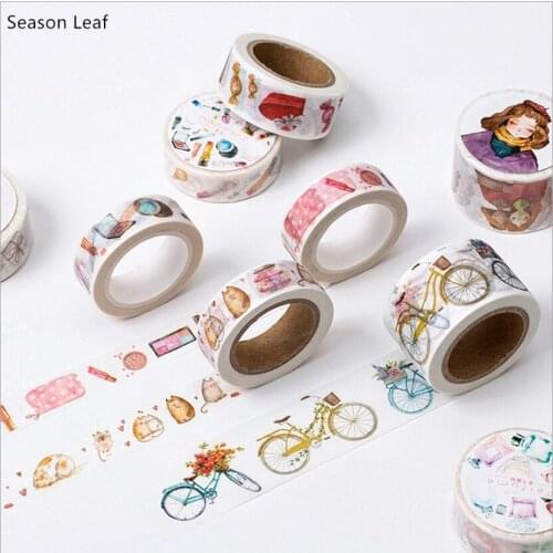 22 Designs Fashion Girls Makeup Accessories Happy Life Tool Vintage Decorative Washi Tape DIY Diary Plan Scrapbook MaskingTape