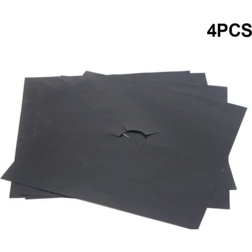 4 Pcs Reusable Sheet Gas Cooker Liner Protector Cover Gas Stove Furnace Protection Pad (27x27CM) SEC88