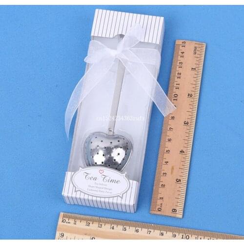500pcs Wedding Gift Tea Time Heart Tea Infuser Favor in "Tea time" Gift Box Heart Shaped Tea Strainers Party Favor