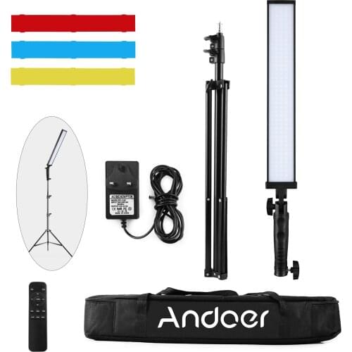 Andoer BH-20H Handheld Photography LED Light Kit LED Video Lamp for Video Portraits Wedding Advertisement Photography