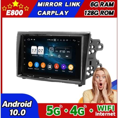 6GB Ram 128GB Rom Car 2 Din Radio Stereo GPS Navigation Head Unit For MITSUBISHI Colt Android 10 Multimedia Player With Frame