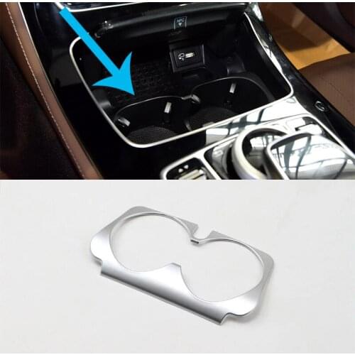 Car Accessories Interior Decoration ABS Front Water Cup Holder Cover Trim For Mercedes-Benz E Class 2016 Car Styling