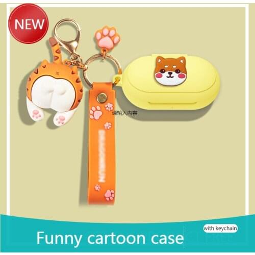 For Samsung Galaxy Buds + Cartoon dog Wireless Bluetooth Earphone Case Charging box soft shockproof Cover Buds Plus Case Buds