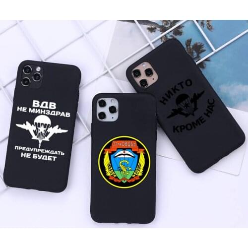 Russia Airborne Phone Case for iphone 12 11 Pro Mini XS MAX 8 7 6 6S Plus X 5S SE 2020 XR cover