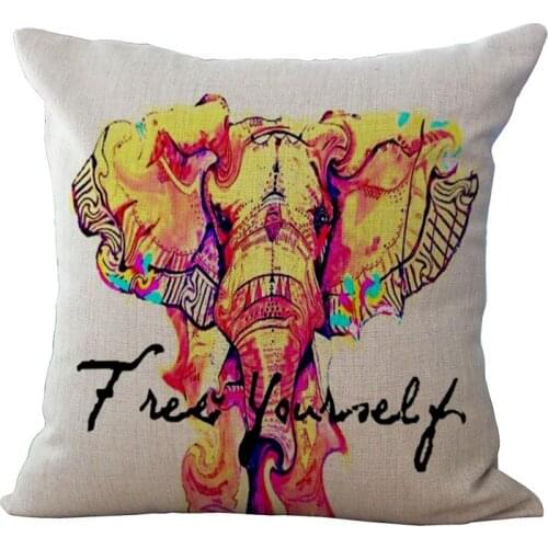 Cushion Cover Cotton Linen Decorative Pillowcase Chair Seat Square 45x45cm Pillow Cover Home Living Textile In Stock