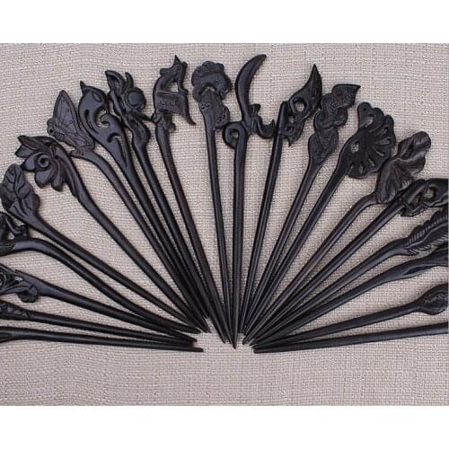 Ebony Wood Hair Stick Wood Wedding Hair Pins Sticks For Hair Item No. 16~21 B-B