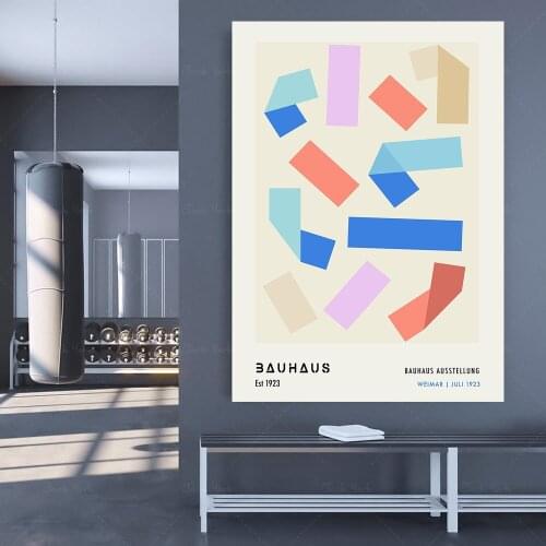 Bauhaus Exhibition Art Print, Bauhaus Poster, Bauhaus Print, Walter Gropius, Bauhaus Wall Art, Geometric Wall Art, Modern Art