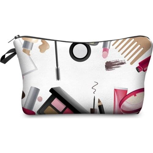 Fashion Cosmetic Bag Print Women Brand makeup bags Cute bag headset candy Cosmetic printing Collection Casual men zipper letter