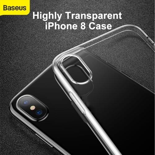 Baseus 0.3mm Soft Mobile Phone Case for iPhone X Transparent Anti-yellowing TPU Case Dustproof Waterproof Pluggy Cover Case