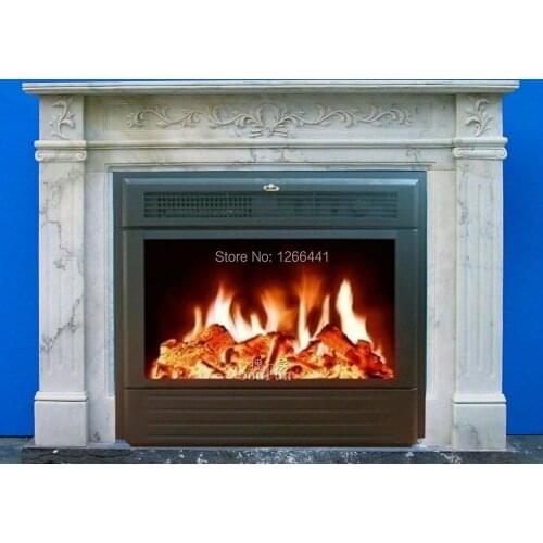 Electric fireplace set carved marble mantel electric fireplace insert firebox guest room chimneypiece custom made room warmer