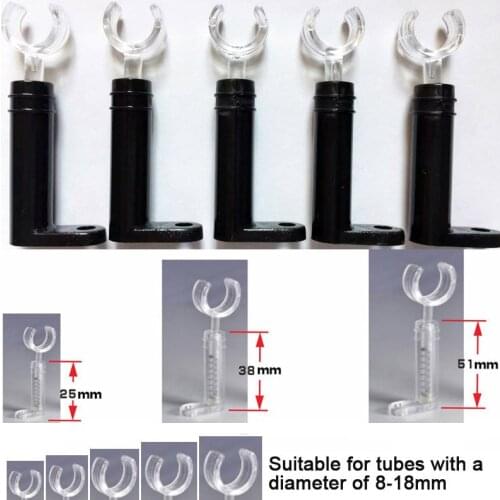 Neon Sign Black Supports 100pcs/lot Neon Lingt Plastic Stand, Height 25mm 38mm 51mm for 6/8/10/12mm Tube, Neon Sign Parts