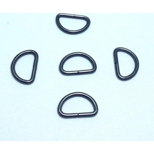 15mm inside wide Gunmetal Plated Unwelded D Rings 500pcs/lot