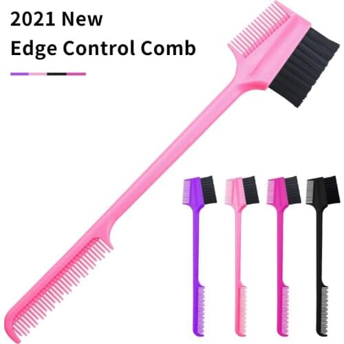 New Double-sided Edge Control Hair Brush Comb Eyebrow Styling Comb For Hairdressing Styling Salon Accessories Hair Brush