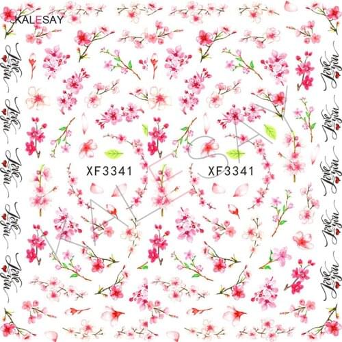 New Flower Beauty Nail Art Sticker Decoration Manicure Design 3D Nail Sticker Art Decal Leaf Decal Accesoires Back Glue