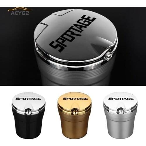 For KIA Sportage 3 4 QL 2011-2018 2019 2020 Decoration Car Ashtray With Led Light Cigarette Smoke Travel Remover Car Accessories