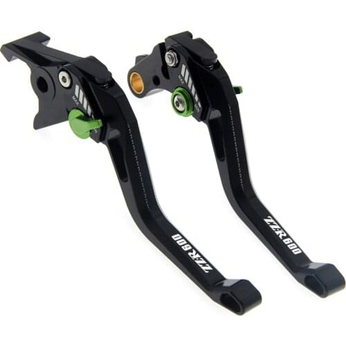 RiderJacky 3D Rhombus Hollow Adjustable ZZ-R 600 Motorcycle Brake Clutch Levers For Kawasaki ZZR 600 ZZR600 1990-2004 2002 2003