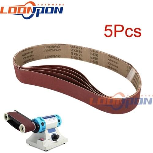 Sanding Belt 50mmX905mm Grinding Polishing Aluminum Oxide Sander Belt for Woodworking 120# 5Pcs