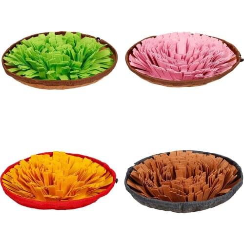 Pet Dog Sniffing Mat Find Food Training Blanket Dog Nosework Puzzle Blanket Anti-Choking Pet Bowl Play Toy For Relieve Stress