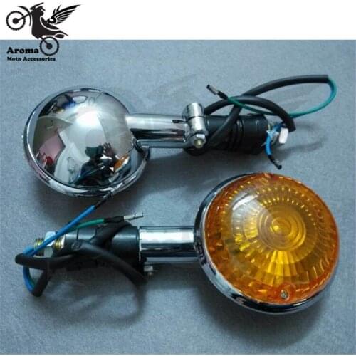 Chrome sliver yellow lens universal motorbike indicator moto Turn signal light for yamaha KTM flashers parts motorcycle flashing