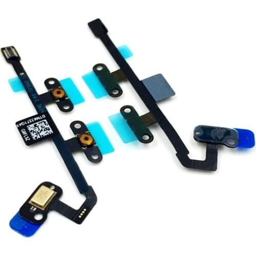 High Quality Power Button On Off Flex Cable & Microphone For iPad 6 Air 2 A1566 A1567 Volume Switch Connector Ribbon Parts