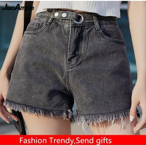 Women' High Waist Denim Shorts Summer Lady Casual Wide Leg Short Pants Student Fashion Streetwear Korean Leisure Loose Jeans