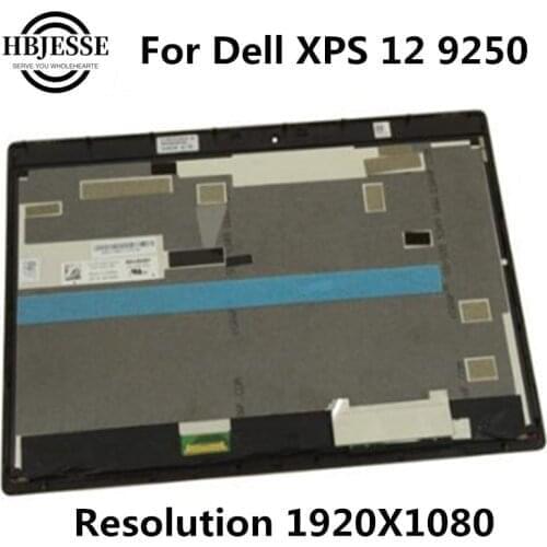 For Dell XPS 12 9250 7275 Latitude Tablet FHD 1920X1080 or 3840x2160 LED LCD Display Touch Screen Assembly+Frame Replacement