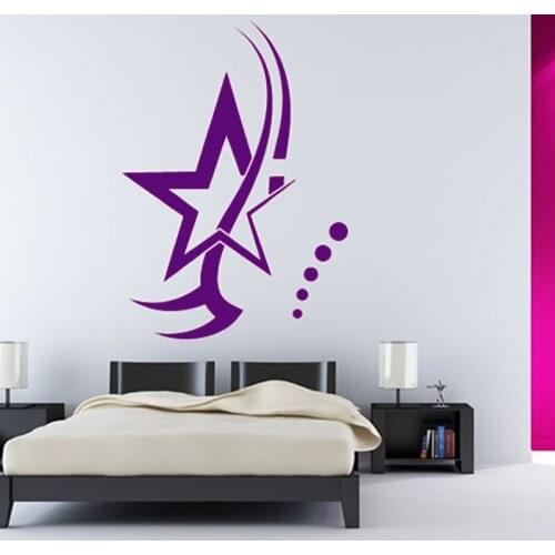 ZOOYOO Funny Design Tribal Star Wall Sticker Removable Home Decor Living Room Children Kids Room Decoration Nursery Wall Decals