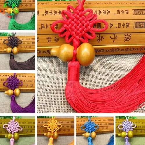 1Pc Lucky Charm Chinese Knot Feng Shui Gourd Pendant Car Home Decoration