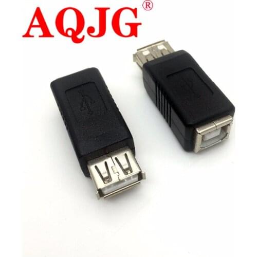 1pcs USB2.0 A female to B female A male to B female printer print converter adapter connector USB 2.0 connector Wholesale AQJG